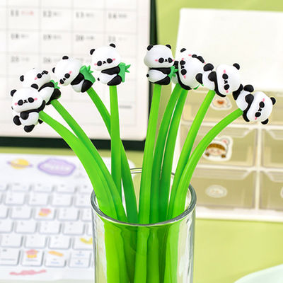 Buy 0.5mm Cute Panda Creative Gel Ink Pen Student Stationery Silicone Gel Pen online manufacture