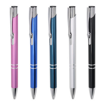 Buy Portable Smooth Writing Ball Pen 1.0mm Strong Metal Clip Ball Pen Customized Logo online manufacture