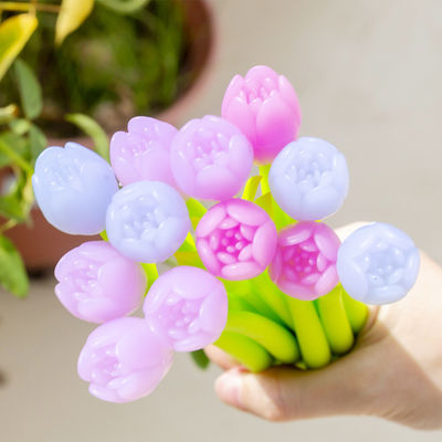 Buy Flower Design Tulip Color Changing Neutral Pen 0.38mm Office School Gift Pen online manufacture