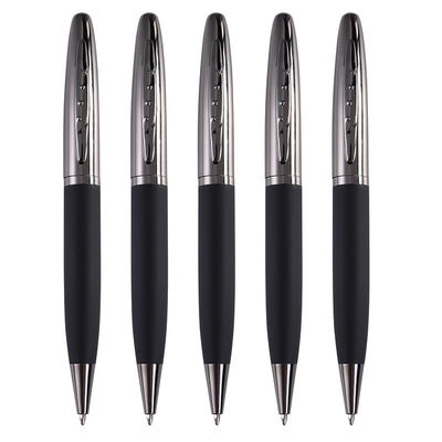Buy Twist Type Business Metal Ball Point Pen 1.0mm Textured Grey Pen Barrel Signature Pen online manufacture