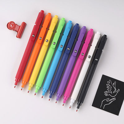 Buy Colorful Plastic Press Gel Pen Steel Ball Pen Clip Promotional Neutral Pen online manufacture
