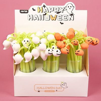 Buy Halloween Gift Silicone Gel Pen Neutral Pen Pumpkin Ghost Kids Swing Gel Pen online manufacture