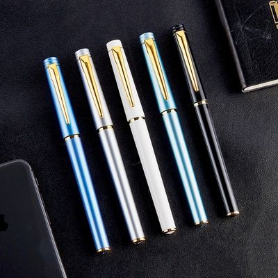 comprar Escritório Empresarial caneta de gel metálico escrita lisa caneta neutra logotipo personalizado Fabricação em linha