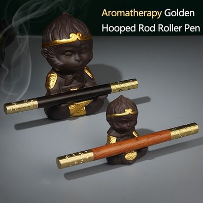 Beli Hadiah Aromaterapi Roller Ball Pen Gaya Cina Monkeyking Emas Cudgel Hooped Rod pembuatan online