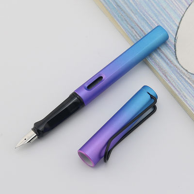 Beli Gradient EF Fine Tip Cartridge Fountain Pen Plastic Ink Suction Pen dengan Clip Kerongkong pembuatan online
