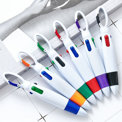 acheter Plume à bille d'encre à quatre couleurs à forme de boucle en plastique fabrication en ligne