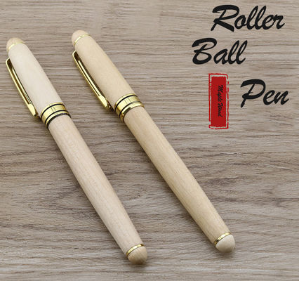 Mua Retro Maple Wood Signature Pen 0.5mm Metal Clip Business Roller Ball Pen sản xuất trực tuyến