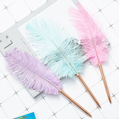 Buy Colorful Feather Ball Point Pen Metal Creative Gift Ballpoint Pens For Office School online manufacture