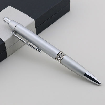 購入 エレガントなビジネスボールペン ダイヤモンドインレイドリングデザイン 1.0mm ギフトボールペン オンライン製造