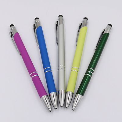 comprare Penna a sfera di alluminio classica 1.0 mm touch screen clicca penna a sfera per la promozione pubblicitaria fabbricazione online