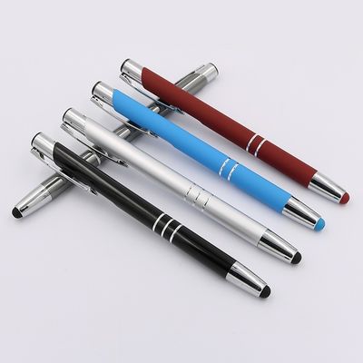 kupować Biurowe metalowe pióro kulkowe 2 w 1 wielofunkcyjny aluminium ekran stylus pióro kulkowe produkcja online
