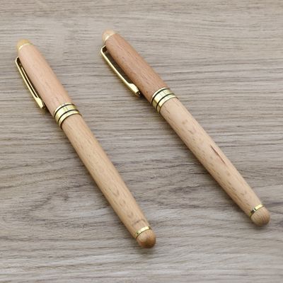 comprare Eco-Friendly Beech Wood Fountain Pen Accessoiri in ottone per regali d'affari Amici fabbricazione online