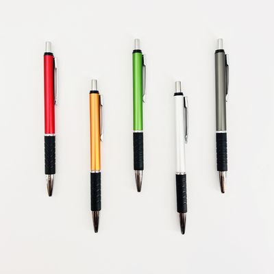 Buy Non-slip Rubber Pen Grip Aluminum Ballpoint Pen Lightweight Colorful Metal Ball Pen online manufacture