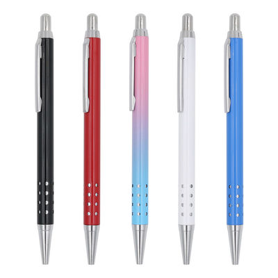 주문 금속 프레스 그라디언트 알루미늄 볼포인트 펜 1.0mm 광고 볼포인트 펜 온라인 제조