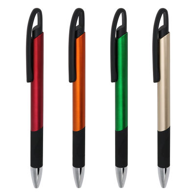 Buy Classic Aluminum Ballpoint Pen Colorful Spray Paint Soft Pen Grip Black Clip Office Pen online manufacture
