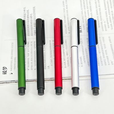 comprar Coloreada caneta de gel de alumínio de ponta confortável de segurar vara de metal de desenho caneta de gel Fabricação em linha