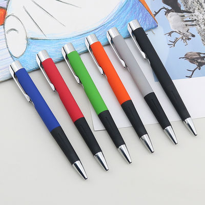 Buy Hot Selling Aluminum Ball Pen Soft Coating Soft Rubber Grip Smooth Writing Ballpoint Pen online manufacture