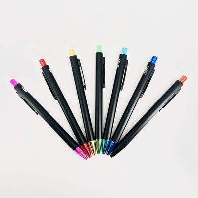 Buy School Stationery Simple Aluminum Press Type Ballpoint Pen Spray Painting Logo Pen online manufacture
