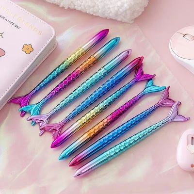 Mua Colorful Gradient Mermaid Neutral Pen 0.5mm UV Electroplated Girl' s Heart Gel Pen sản xuất trực tuyến