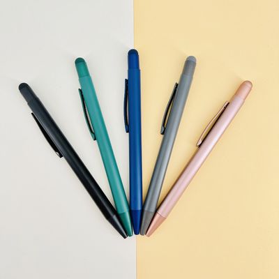 Buy Press-Type Matte Barrel Ball Pen 1.0mm Multi-color Touch Screen Gift Ballpoint Pen online manufacture