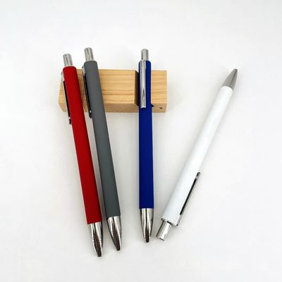 Buy Aluminum Barrel Soft Coating Soft Touch Press Ballpoint Pen School Stationary online manufacture