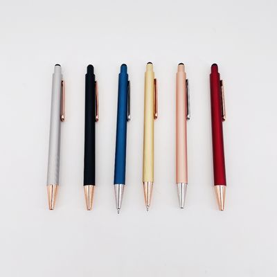 Buy Luxury Texture Matte Ball Pen Aluminum Barrel Touch Screen Press-Type Ballpoint Pen online manufacture