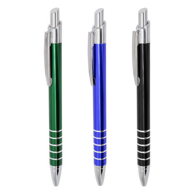 Buy Office School Metal Barrel Ballpoint Pen 1.0mm Classic Aluminum Retractable Ball Pen online manufacture