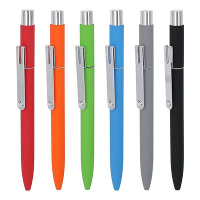 Beli Karet Lembut Aluminium Berwarna Bisnis Ballpoint Pen Ballpoint Pen Retractable Dengan Logo Disesuaikan pembuatan online