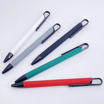 Buy High Quality Soft Rubber Business Ballpoint Pen Simple Press Ball Pen With Clip online manufacture