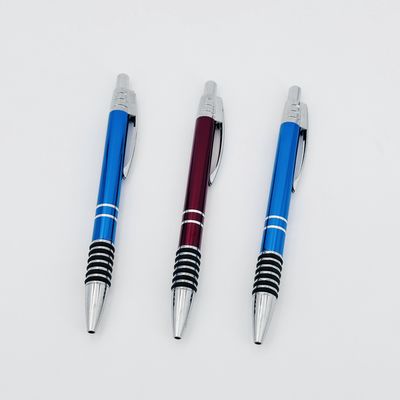 ซื้อ อัลลูมิเนียมเก่า Anti Slip กดปากกา Ballpoint กับการพิมพ์โลโก้ การผลิตออนไลน์