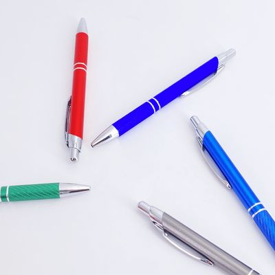 Buy Luxury Matte Aluminum Barrel Ball Pen Press Type Ballpoint Pen online manufacture