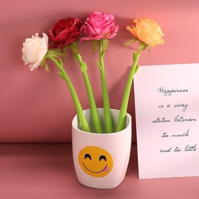 comprare Penna creativa a forma di rosa a forma di gel 0,5 mm tubo ad ago fabbricazione online