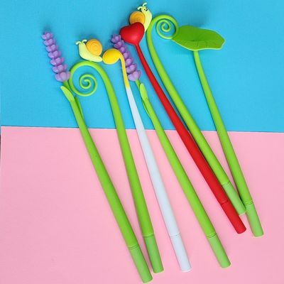 comprar dibujos animados plantas interesantes animales pluma de silicona neutral pluma de firma oscilante Fabricación en línea
