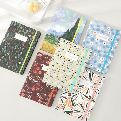 comprar Cuaderno de tapa dura con diseño de correa A5, diario de papel grueso a prueba de tinta con pinturas de Van Gogh Fabricación en línea