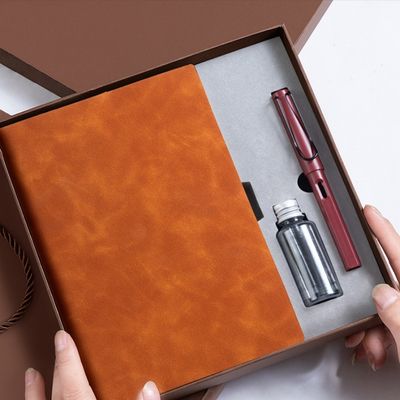 acheter Coffret cadeau de carnet en cuir PU souple avec logo personnalisé pour réunions d'affaires et d'entreprise fabrication en ligne