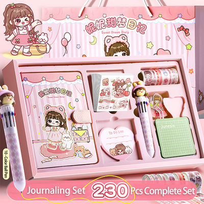 acheter Jeu de papeterie mignon pour le journaling, cahier, autocollants, manuels pour enfants fabrication en ligne