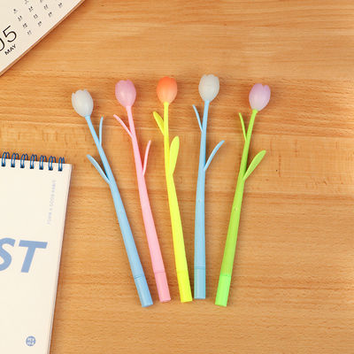 0.5mm Creative Silicon Gift Gel Pen Sun Color Changing Tulip Shape Neutral Pen