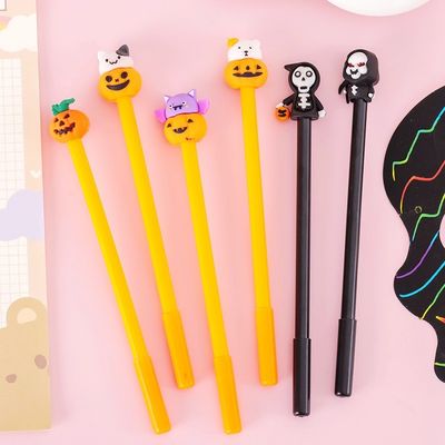 Halloween Plastic Gel Ink Pen Pumpkin Skeleton Student Gift Neutral Pen