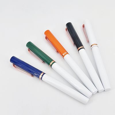 রঙিন প্লাগ ইন টাইপ মেটাল রোলার বল পেন 0.5mm অ্যালুমিনিয়াম ব্যারেল স্বাক্ষর পেন