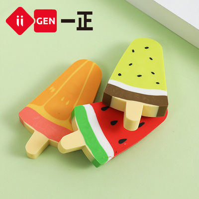 Alat tulis sekolah Buah Popsicle Bentuk penghapus Karet lucu untuk siswa menggunakan