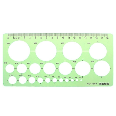 Multi-template Circle Drawing Ruler High Clarity PS Various Sizes Efficient Drafting Tool
