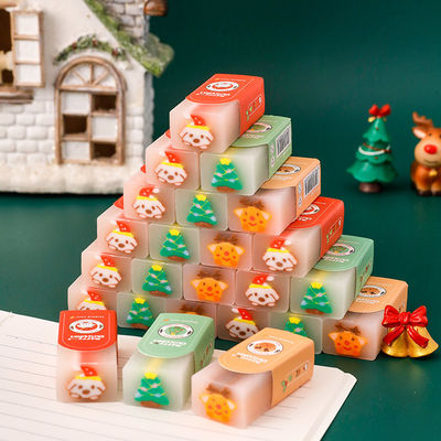 Christmas Style PVC Eraser with Eco-friendly Material and Soft Erase Clean for Students